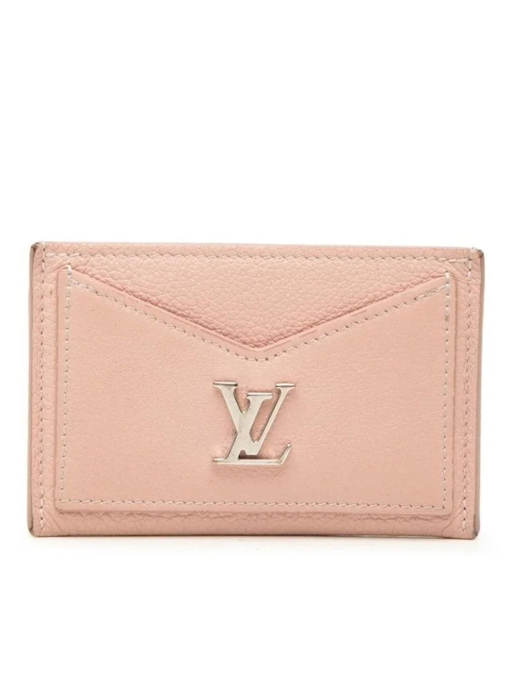 Louis Vuitton Card Holder Lockme Case Rose Ballerine Pink Leather